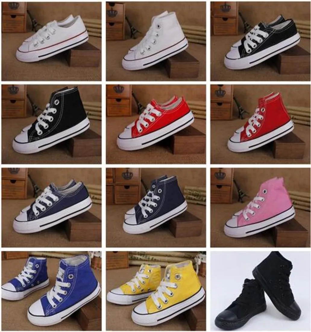 Topp nya helt barn Canvas Shoes Fashion High - Low Shoes Boys and Girls Sport Canvas Designer Shoes and Sports A0011686309
