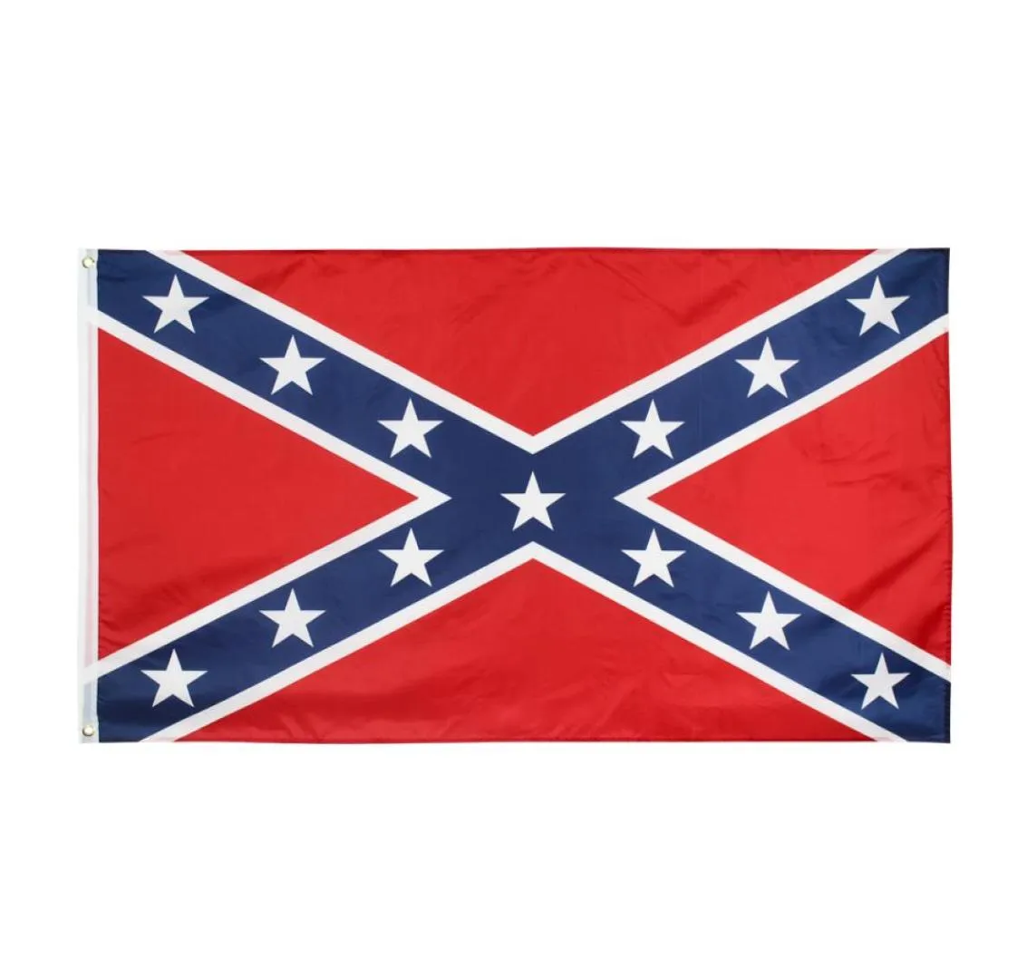 Direkt fabrik hela 3x5fts konfedererade flagga Dixie South Alliance Civil War American Historic Banner 90x150cm6418871