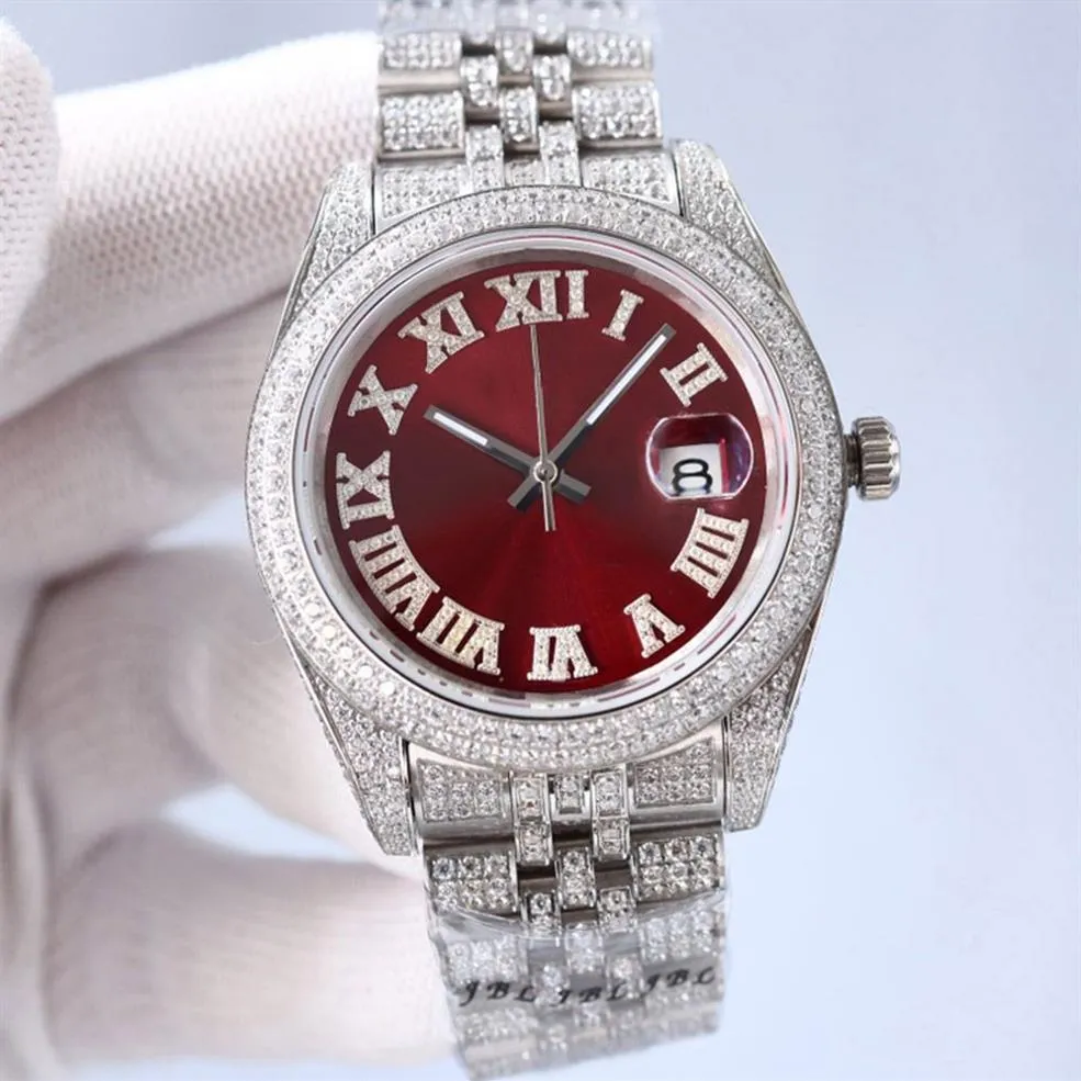 Diamond Watch Mens Automatic Mechanical Designer Watches étanche 41 mm Sapphire Femmes Business Wrists Wrists with Diamond-studded295W