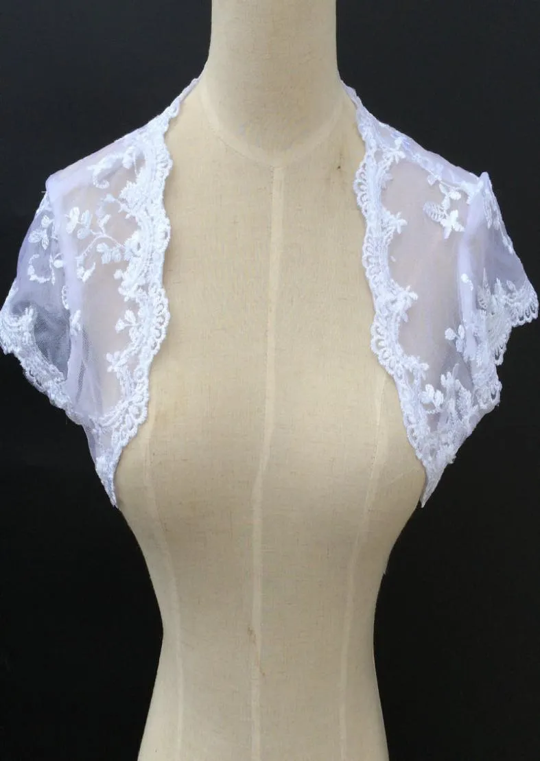 High Quality Short Sleeve Gorgoeous Lace Bridal Ladies Jackets for Wedding Bridal Accessories9441670