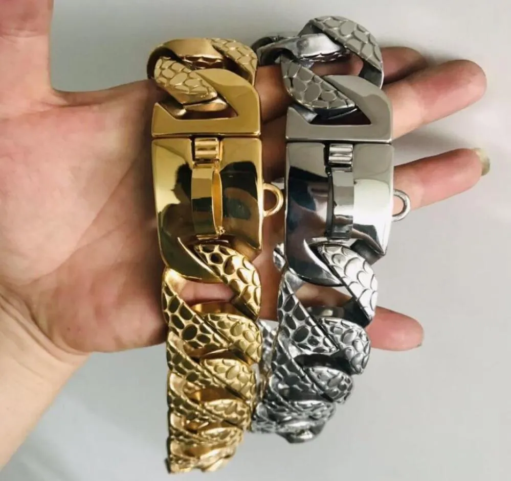 PMGPET Edelstahl-Hundehalsband, große Hundekette, Metall, Stahl, Trainingshalsband, Leine, 23 mm, 32 mm, Pitbull-Bulldoggen-Halsband-Charms 14751132