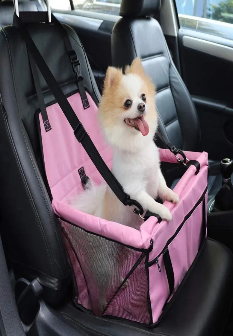 Assento de carro para cães de estimação, cesta à prova d'água, sacos de assento para cães, rede dobrável, bolsa para transportar animais de estimação, para cães pequenos, segurança, viagem 1244775