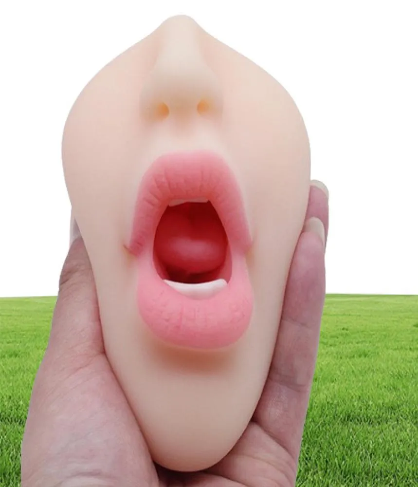 4d Realistische Deep Throat Kunstkut Siliconen Kunstvagina Mond Anale Orale Seks Erotisch Speelgoed Speeltjes voor Mannen Masturberen Q07861907