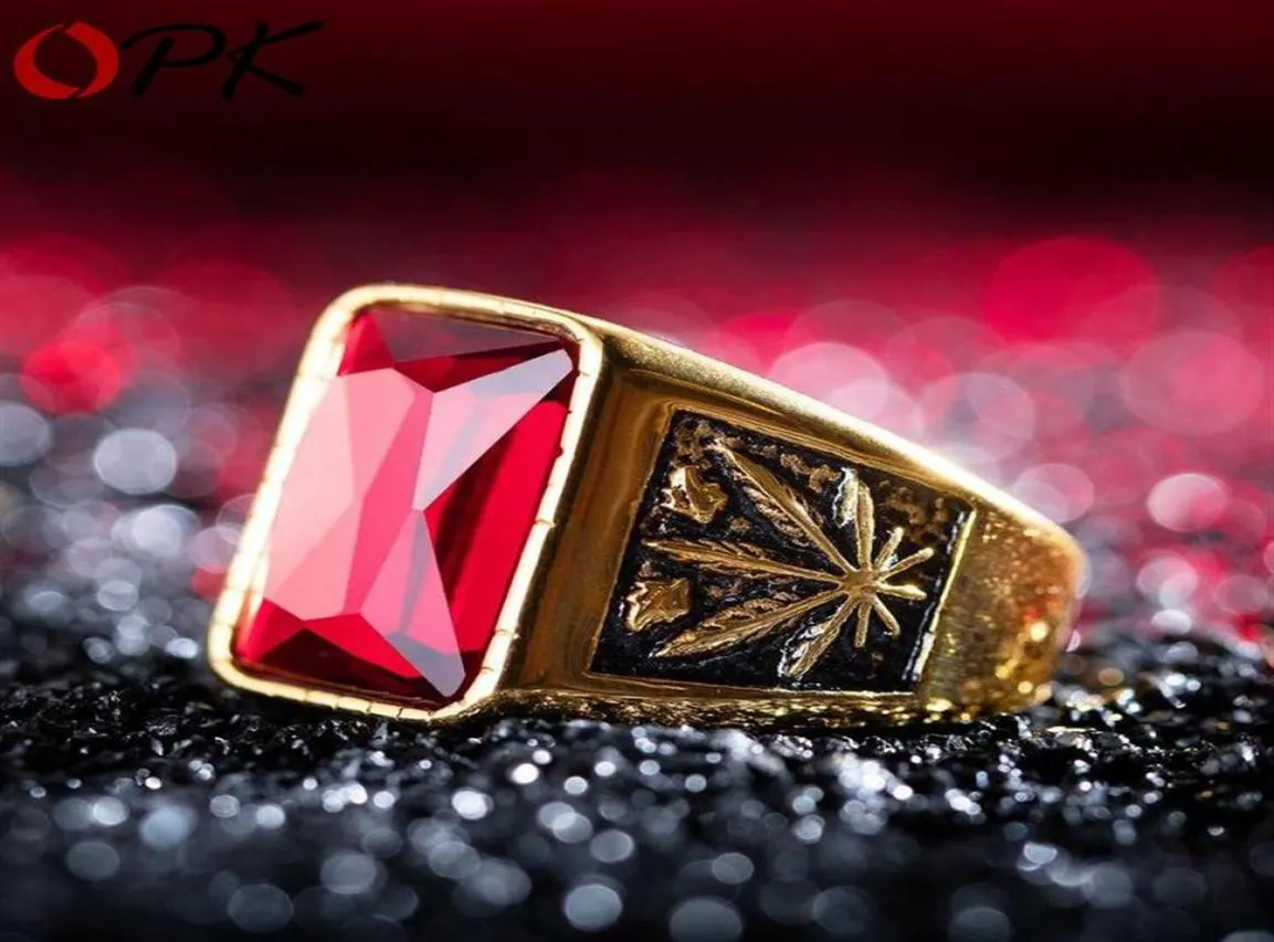 Neue Punk Domineering Titan Stahl Ringe für Männer Blut Rot Weiß Gold Schwarz Zirkonia Eingelegten Männlichen Finger Band235t7389690