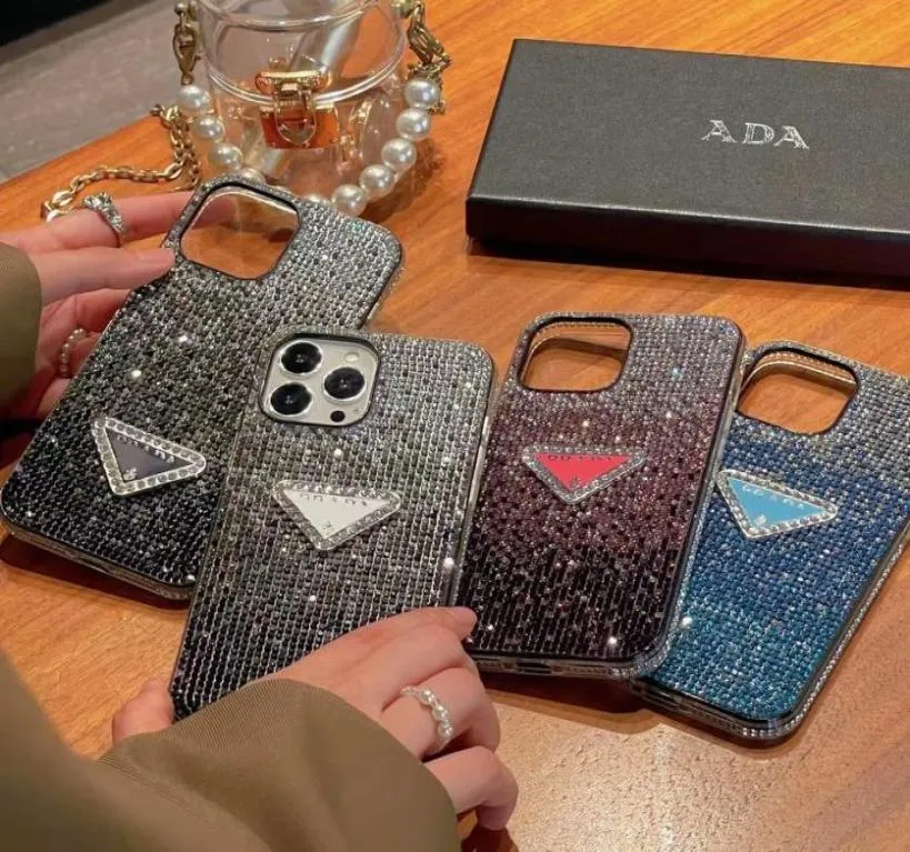 Bellissime custodie per telefoni con strass Saffiano iPhone 14 13 12 11 Pro Max 14pro 13pro 12pro 11pro X Xs Xr 8 7 Mini Plus Borsa di lusso Lo8541903