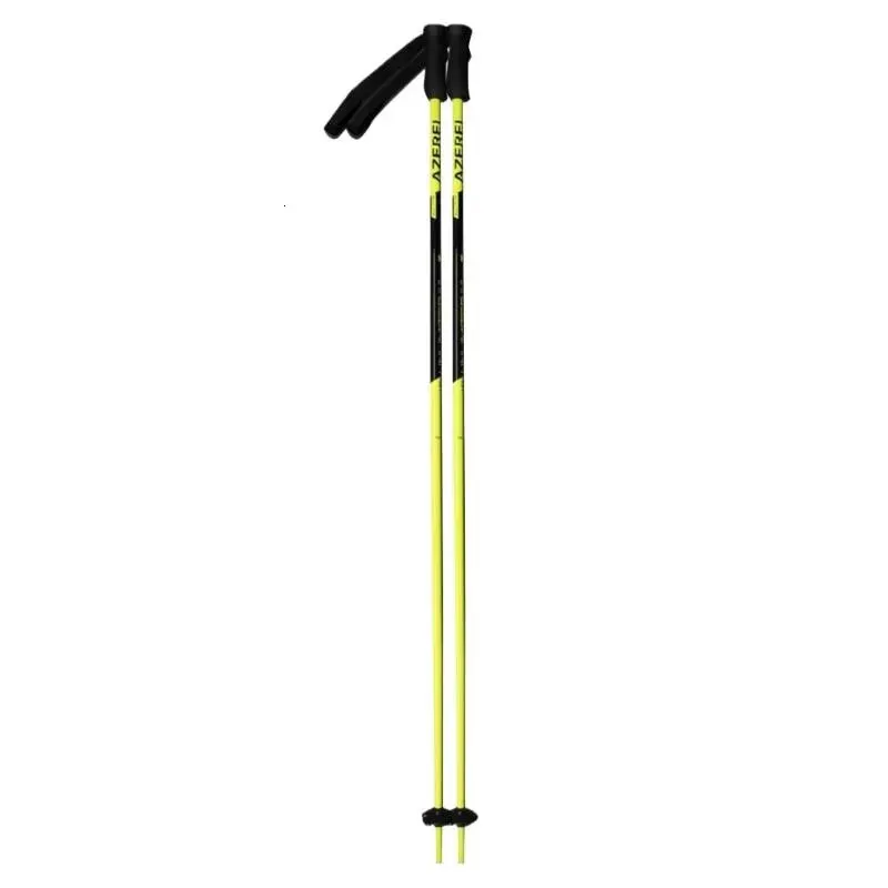 Double Board Ski Stick Adult Unisex Aluminium Pole Fluorescerande grön enkel och hållbar skidstång snowboardverktyg 231227