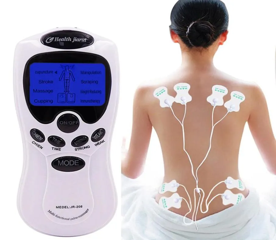 Livraison rapide English Keys Herald Tens 8 Pads Acupuncture Gadgets de santé Soins Masseur complet du corps Machine de thérapie numérique pour le dos du cou 7163079