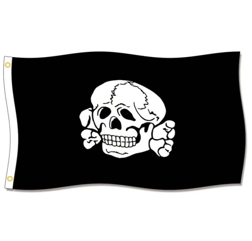 totenkopf fahne Flags 3x5ft 150x90cmポリエステル印刷ファンぶら下がっている旗を掲げてブラスグロメット9974537