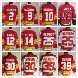 1972-1999 CCM Retro College Hockey Jerseys 2 Al Macinnis 9 Lanny McDonald 10 Gary Roberts 12 Jarome Iginla 14 Theoren Fleury Joe Nieuwendyk