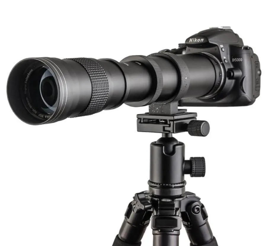 420800mm F8316 Super Telepo-lens Handmatige zoomlens T2 Adaper-ring voor Canon 5D6D60D Nikon Sony Pentax DSLR-camera's6305611