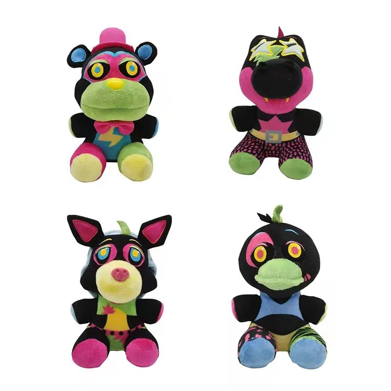 FNAF Plush Toys 22cm Game Five Nights på Freddy's Bear Crocodile Fox Duck fylld djurplyschdockor Partihandel för Claw Machine