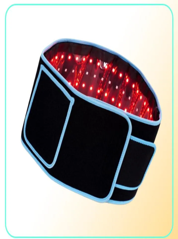 Bärbar LED -bantning midjebälten rött ljus infraröd terapi bälte smärtlindring llllt lipolys kroppsformning4228543