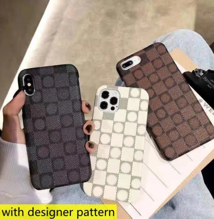 Designer Leather V Telefonfodral för iPhone 13 13Pro 13Promax 12 12Pro 12Promax 11 11Pro 11Promax 12mini XS XR XSMAX COLTHONE FALL 5799369