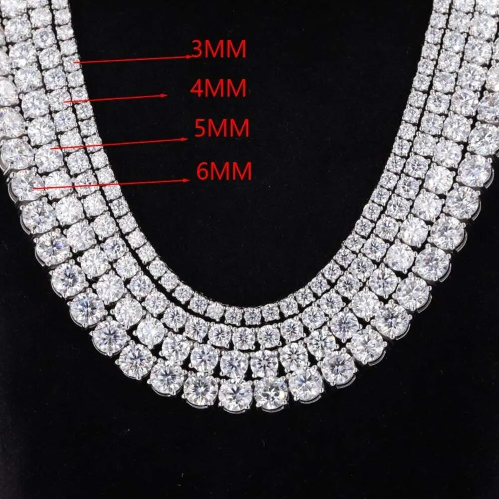 Starsgem 10K 14K Gold Grow Vs Diamant Chain 18" Colar de tênis com diamante cultivado em laboratório