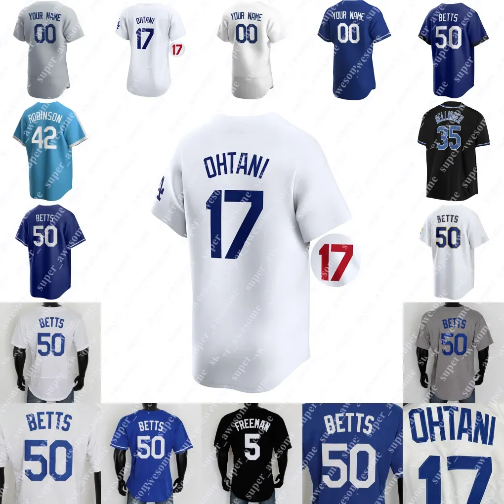 Mookie Betts Baseball Jersey 17 Shohei Ohtani Kike Hernandez James Outman Freddie Freeman Gavin Lux Clayton Kershaw Walker Buehler Max Muncy Will Smith Chris Taylor