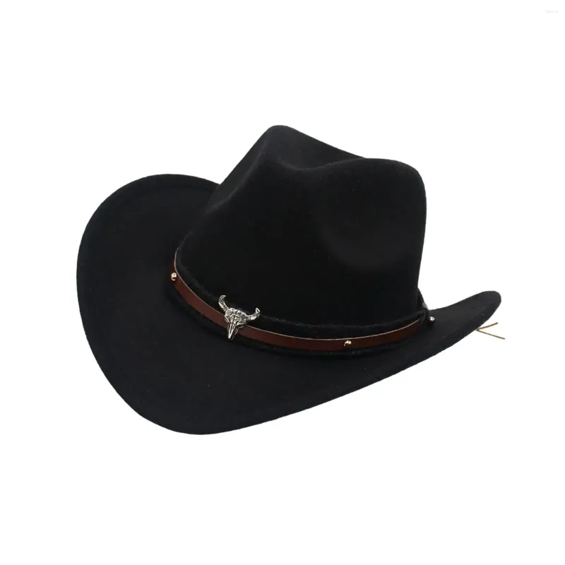 Berets Cowboy Cowgirl Hat Po Props Decoration Big Brim Fashion