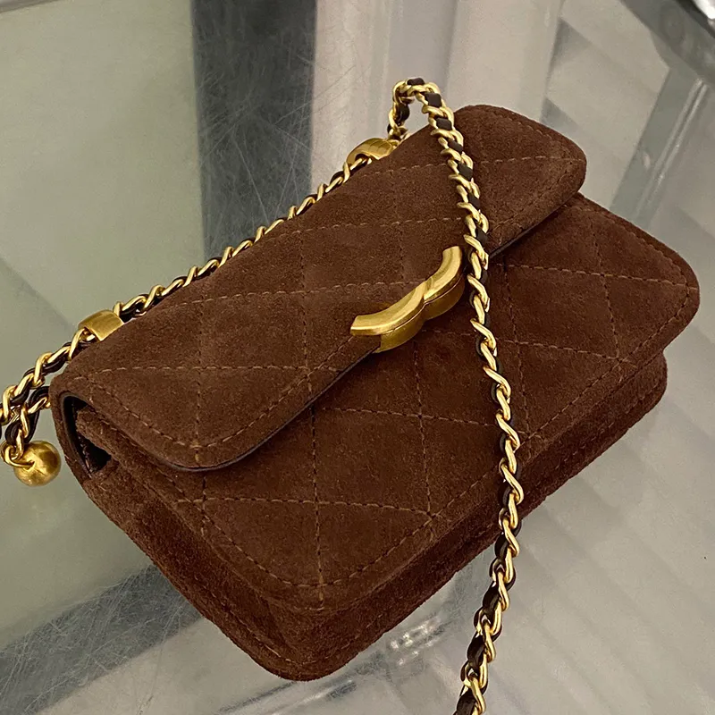 Retro Women Mini Crossbody Shoulder Bag Trend Coin Purse Gold Hardware Emblem Luxury Handbag Designer Wallet Classic Flap Handheld Card Holder Suitcase Pochette