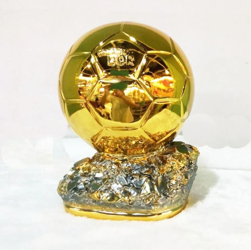 24cm Ballon D039OR Trofee voor Hars Speler Awards Gouden Bal Voetbal Trofee Mr Football trofee 24CM BALLON DOR MVP7751079