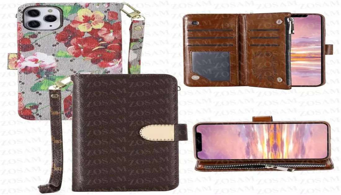 Luxurys Floral Letter Folio Wallet Handyhüllen für iPhone 14 Plus 14pro 13 13pro 12 Pro Max 12pro 11 11pro X Xs Xsmax Leder1308219