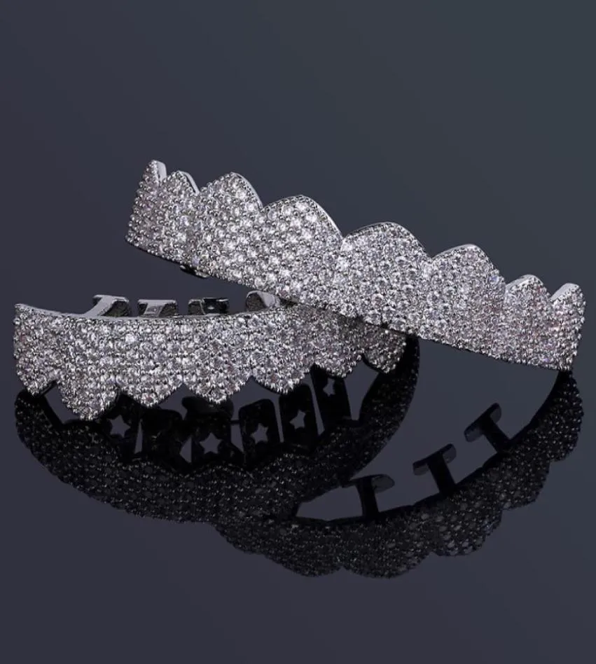 Bioder biżuterii biodrowo Diamond Diondes Grillz zęby złota srebrna luksusowy projektant mrożony grille raper raper mgły mody Jewlery AC4297212