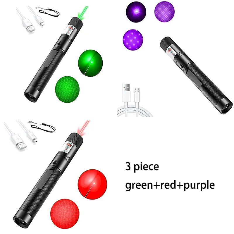 Green Laser Pointer 303 with USB Charging and Built-in Battery - Red ...