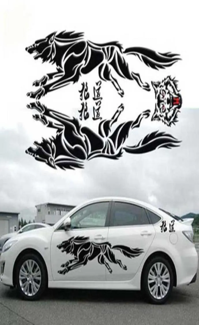 CAR Adesivi per auto lupo universale Scratch Body Animal Stickers Decal92678146304720