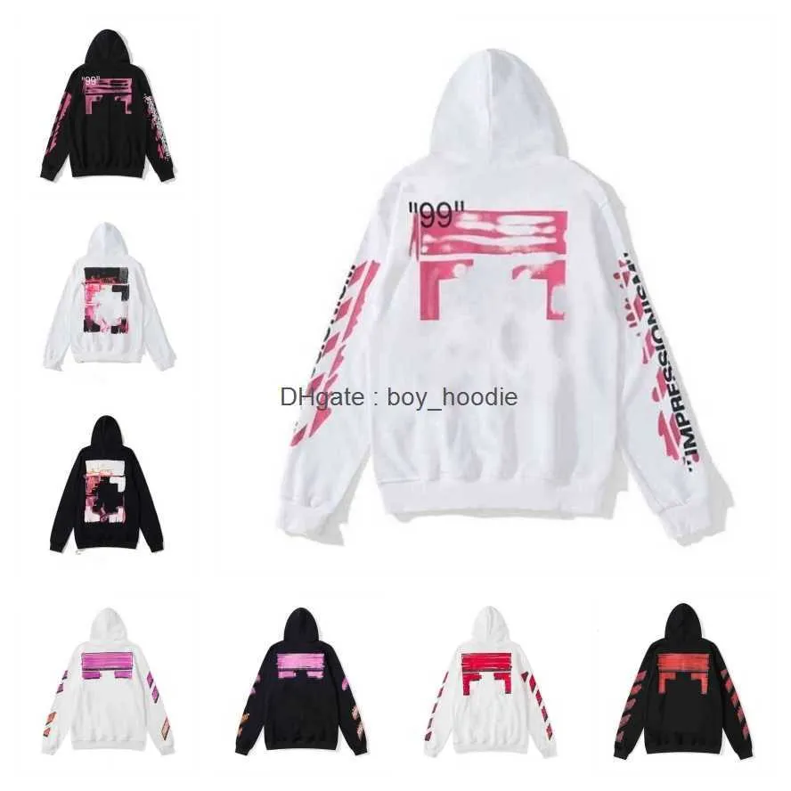 Ontwerpers Heren Dames Hoodies Offs Whitees Hoodie met letterprints Hoody Street chic Pullover Sweatshirt katoen losse casual kleding met lange mouwen OFFS Wit 78BP