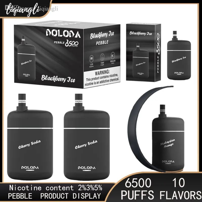 Oryginalny Pebble 6500 Puffs Do jednorazowy Vapecapacity 13 Bateria 500