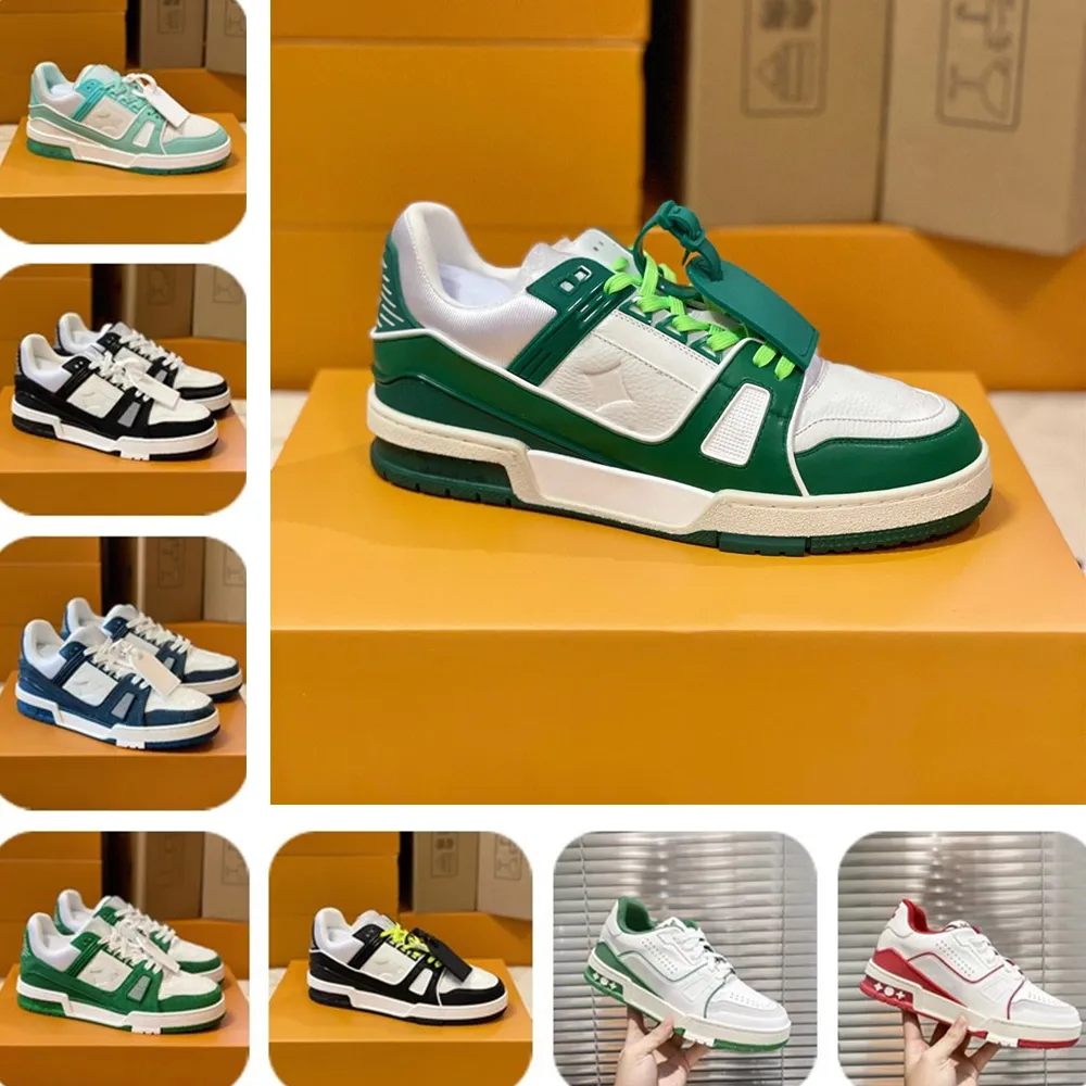 Yıldız Erkek Sneakers Spor Sneakers_sal Beyaz Yeşil Mavi Overthing Loisellies Vittonlies Platform Açık Mekan Spor Eğitmenleri Tasarımcı Ayakkabı