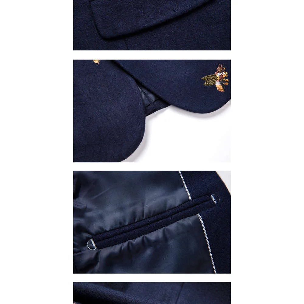 Giacca ricamata con ape di alta qualità en Giacche da uomo alla moda, da uomo, casual, slim fit, formali, da lavoro_voghion.com
