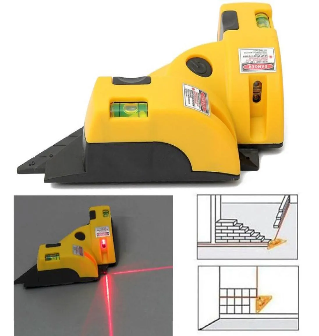 Verkauf Rechten Winkel 90 Grad Platz Laser Level Hohe Qualität Ebene Werkzeug Laser Messung Werkzeug Level Laser Bau tools4528154