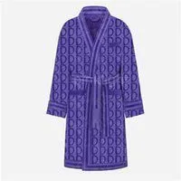 Men Women Bath Robe Letter Jacquard Luxury Bathrobe Unisex High Quality Sleepwear Autumn Winter Fashion Bathrobes