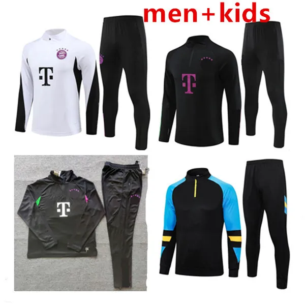 2023 2024 Bayern München Tracksuit voetbal Sets 23 24 Sane Lewandowski Gnabry Muller Kimmich voetbaltrainingspak Mannen en Kinderen overlevende joggingpakketten