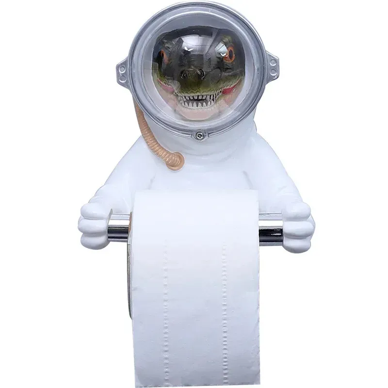 thumbnail image 2 of TABLZONE Astronaut Resin Toilet Paper Holder Rack, Bathroom Storage 2 of 14