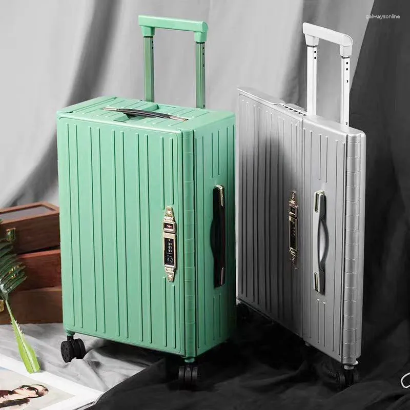 Suitcases Folding Suitcase Can Be Folded To Facilitate The Storage Of 20-inch Portable Rolling Luggage Carry On Password Luxury Box