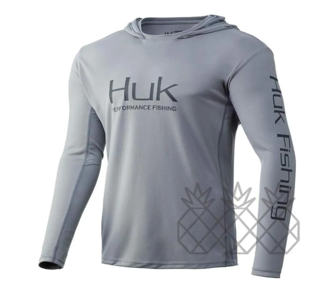 Fishing Shirts HUK Custom Clothing Long Sleeve Jacket Tshirt UV Protection 50 Men Summer Wear 2207183611799