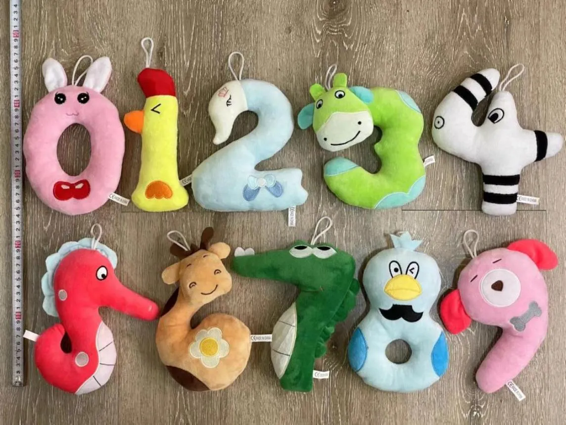 Moda criativa bebê macio número forma animal pelúcia contando brinquedos para crianças education9631984