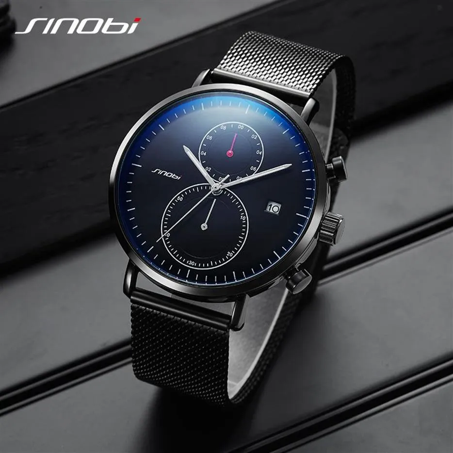 SINOBI Nieuwe Mannen Horloge Merk Zakelijke Horloges Voor Mannen Ultra Slanke Stijl Horloge JAPAN Beweging Horloge Mannelijke Relogio Masculino307Q