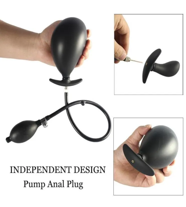 Plug de plugue de bunda inflável extra grande plug plug para homens gays woman silicone massager massager Dildo 2019 New Sex Toys Y2722949