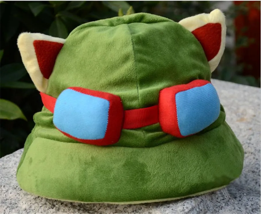 Jeu League of Legends casquette de cosplay chapeau Teemo chapeau en peluche coton LOL jouets en peluche chapeaux 1936906