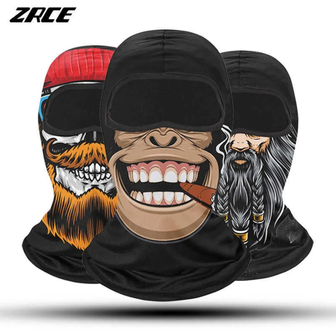 Tampas de ciclismo Máscaras Exército Ao Ar Livre Sunsn Balaclava Motorcyc Máscara Facial Bandana Breathab Ciclismo Cap Inverno Máscara de Esqui Camping Bicyc Headgear L2210143049256