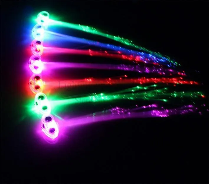 LED cheveux tresse pince épingle à cheveux multicolore LED lampe de poche anniversaire néon danse célébration fournitures pour Halloween fête danse Noël8969288