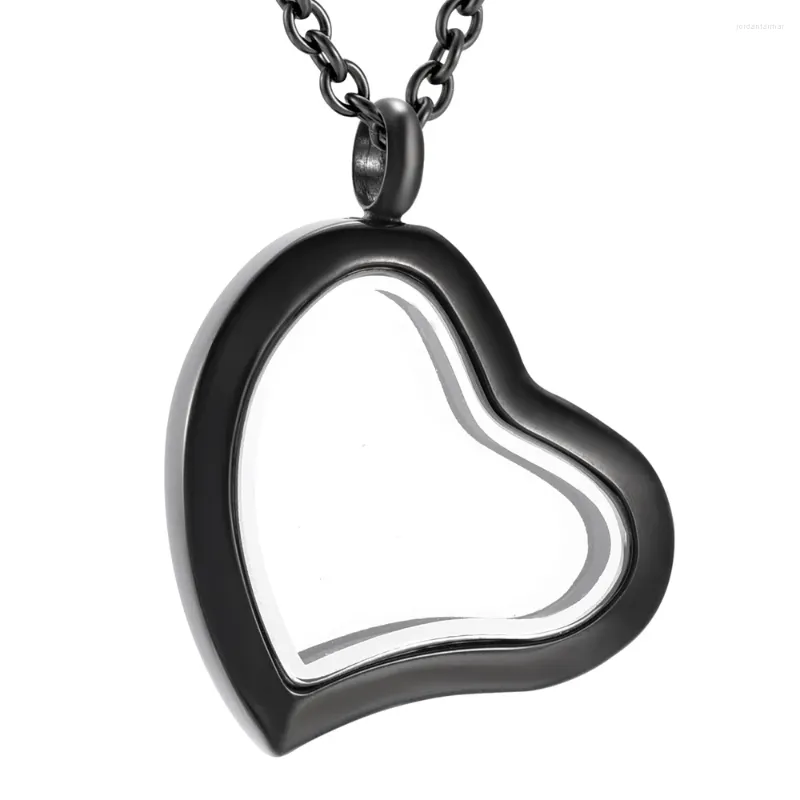 Pendant Necklaces IJD2405 Est Exquisite Stainless Steel Heart Cremation Keepsake Memorial Ashes Holder Urn Unisex Necklace Jewelry