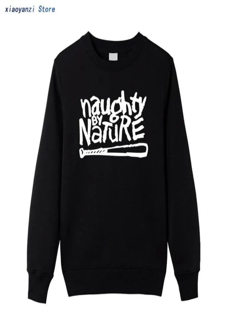 Men039s Felpe con cappuccio Felpe Naughty By Nature Old School Hip Hop Rap Skateboardinger Music Band anni '90 Boy Girl Black Cotton Men5517992