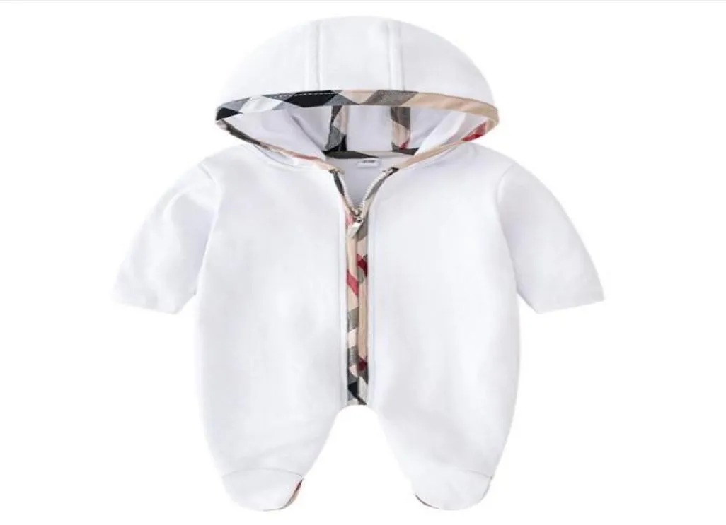 Новые детские комбинезоны, весенне-осенняя одежда для маленьких мальчиков, хлопковый комбинезон с капюшоном для новорожденных девочек, детские комбинезоны, одежда 012M9602798