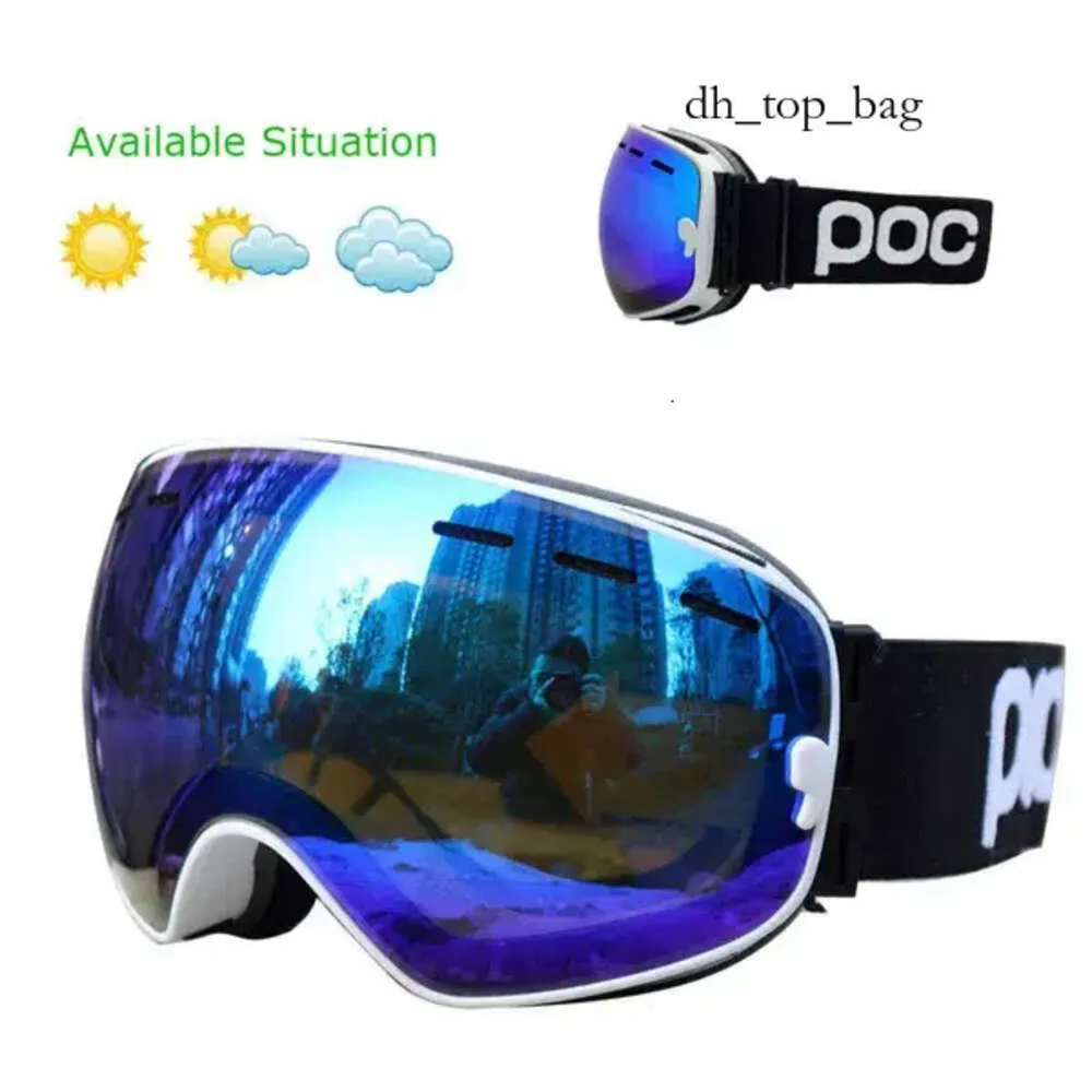 POC Doppelschichten Antibeschlag Skibrille Schneemobil Skimaske Skibrille Schnee Snowboard Männer Frauen Googles Y1119 5191