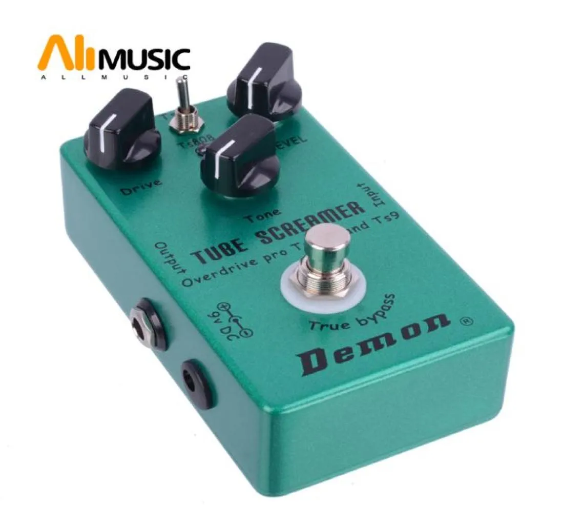 Efeito da guitarra Overdrive Demon Vintage TS808 Pedal de guitarra elétrica MU03716836689