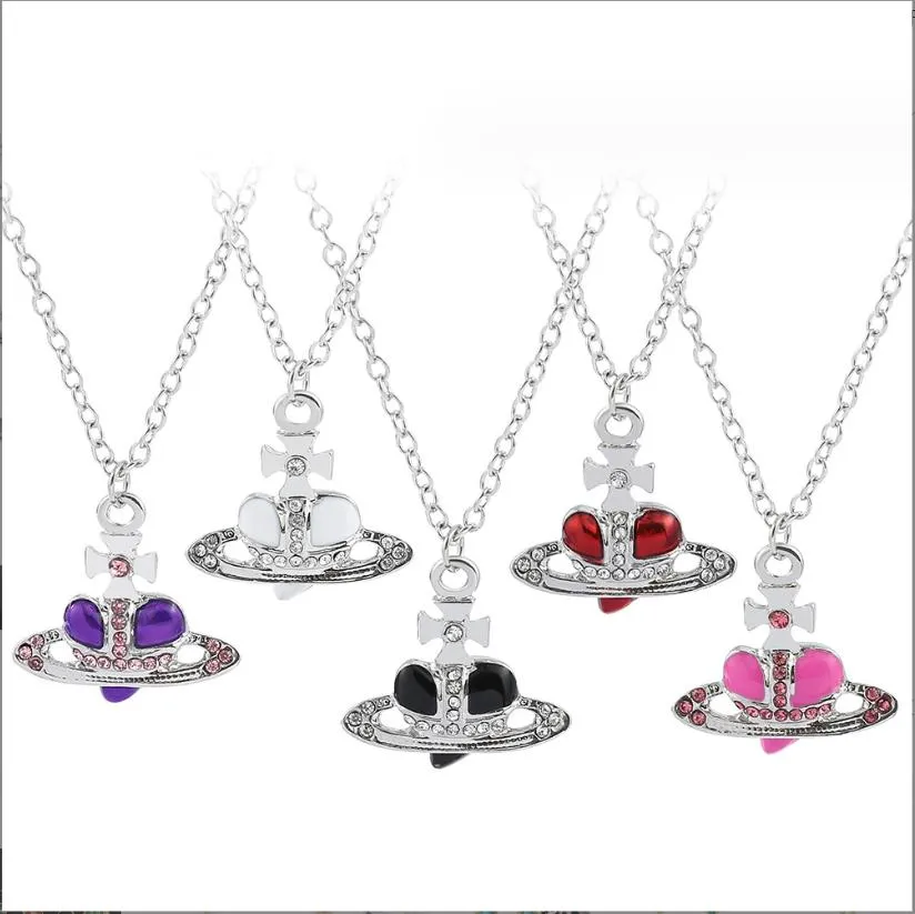 Colliers pendentifs Collier de diamants étincelants en laque européenne et américaine, pendentif en diamant d'eau d'amour, accessoires de collier