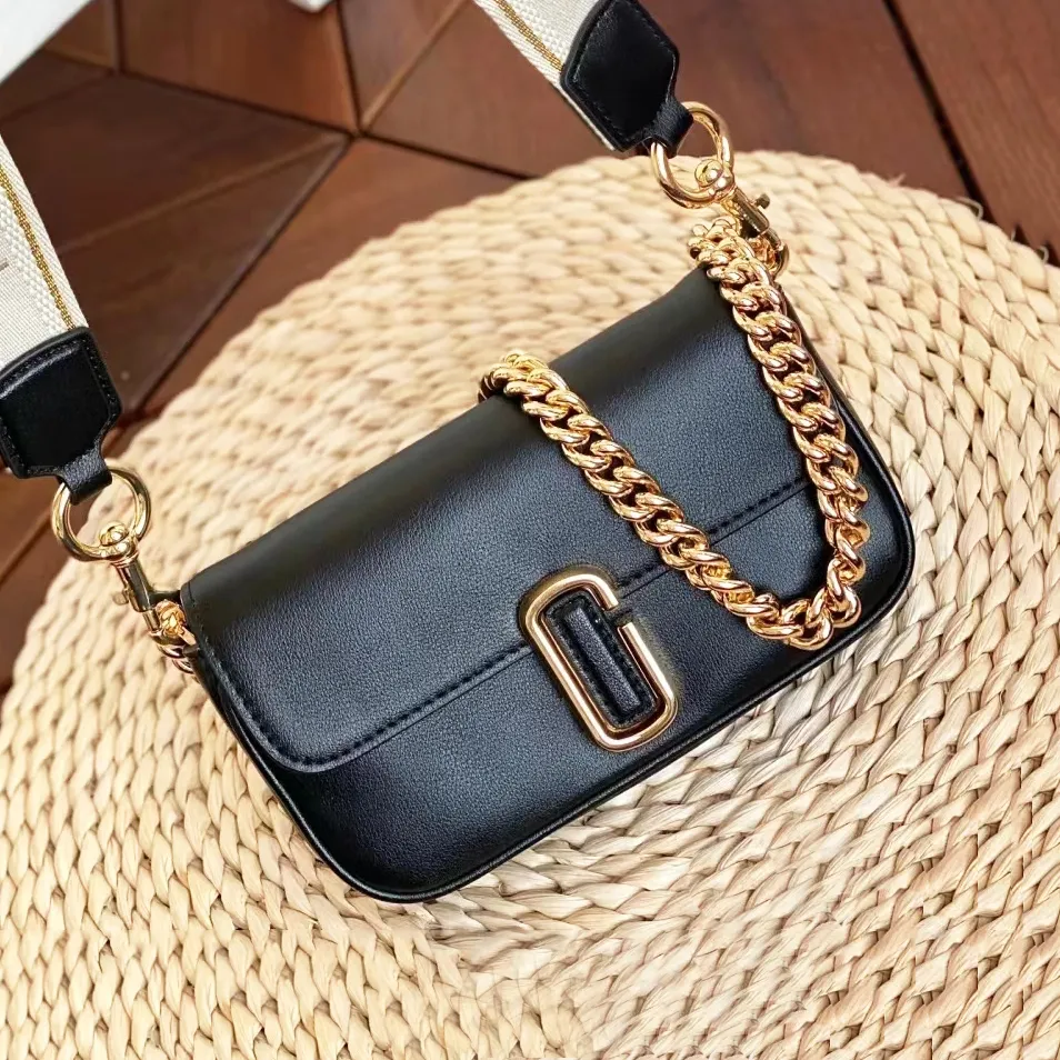 2024 Designer Bag Marc Shoulder Bag Women's Handbag Lconic Double J Gold Hardware Shoulder Strap New Official Website Chain Dermis Bag Christmas Bag02