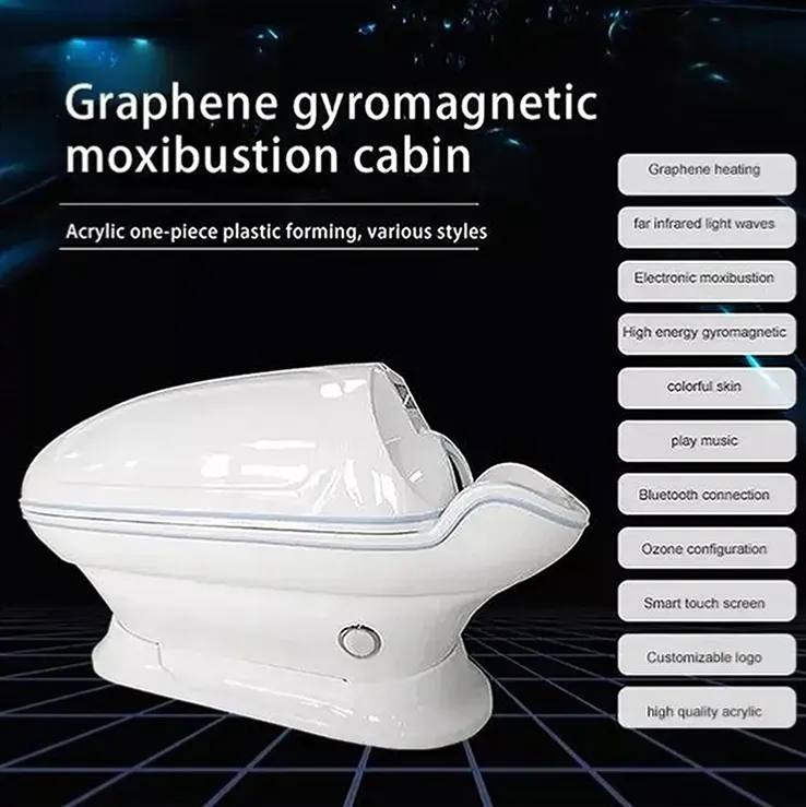 Infrared slimming spa capsule Ozone Therapy Graphene Gyromagnetic Moxibustion Sauna massage bed led light spa capsules